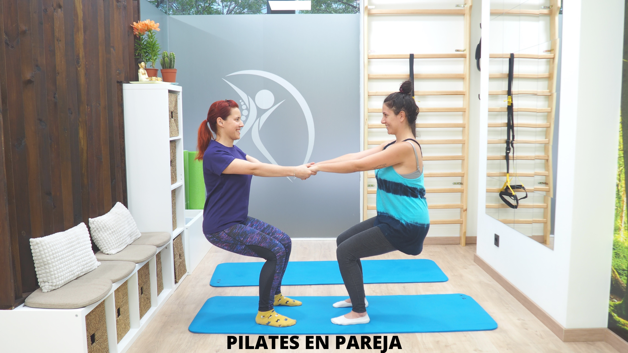 Imagen que representa como realizan Pilates en Pareja en la Clínica Fisiostar